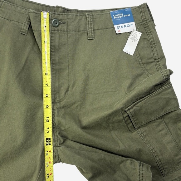Old Navy Mens Lived In Straight Cargo Shorts 38 Heritage Green 9” Inseam NEW - Picture 10 of 10